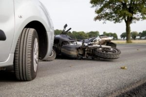 A motorcycle accident scene to be handled by a proven lawyers in Dallas.